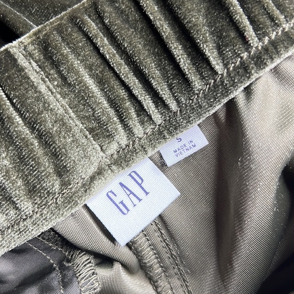 GAP Green Velvet Lounge Drawstring Pants S - Picture 3 of 9